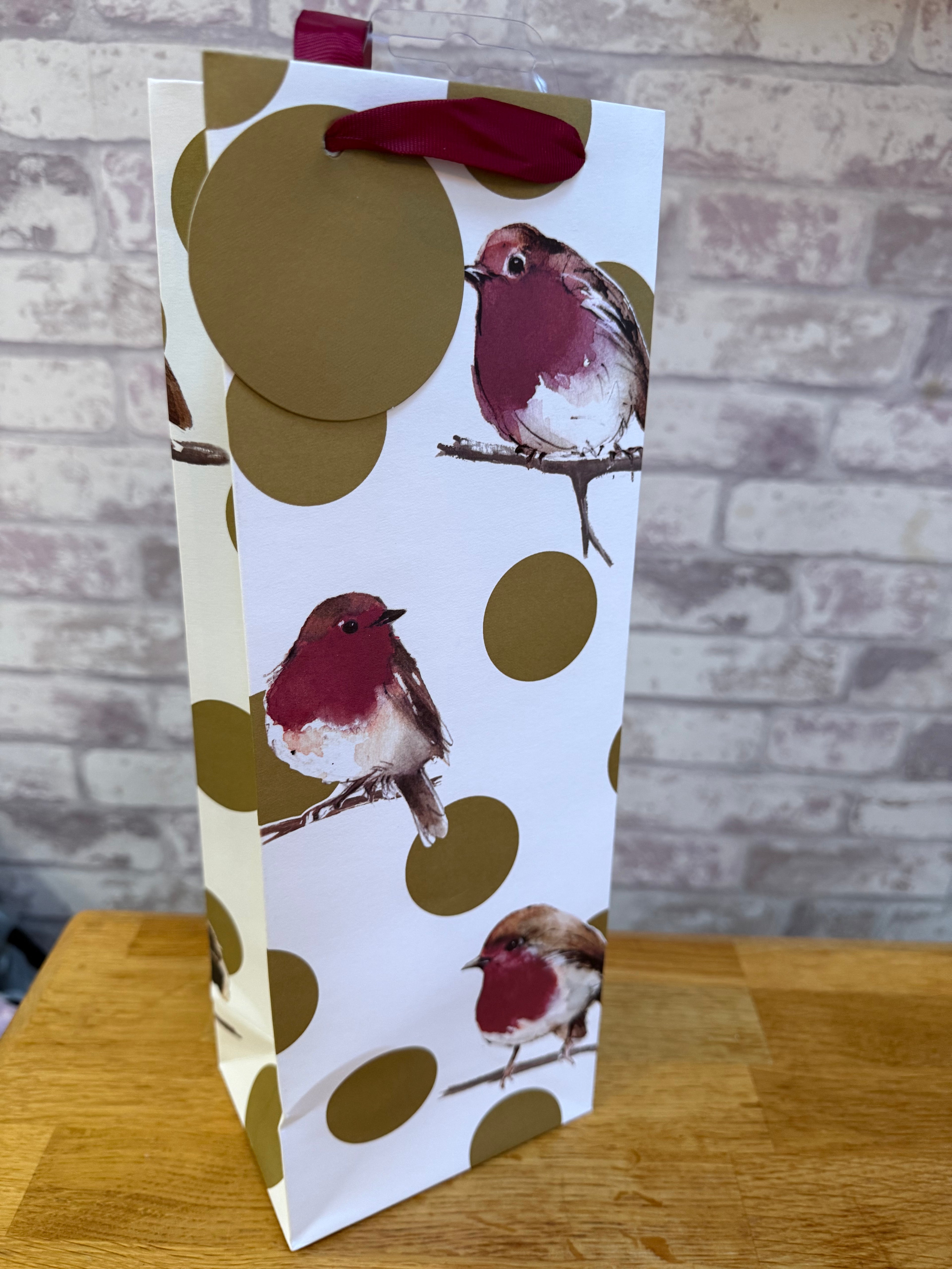 Robin Bottle Gift Bag