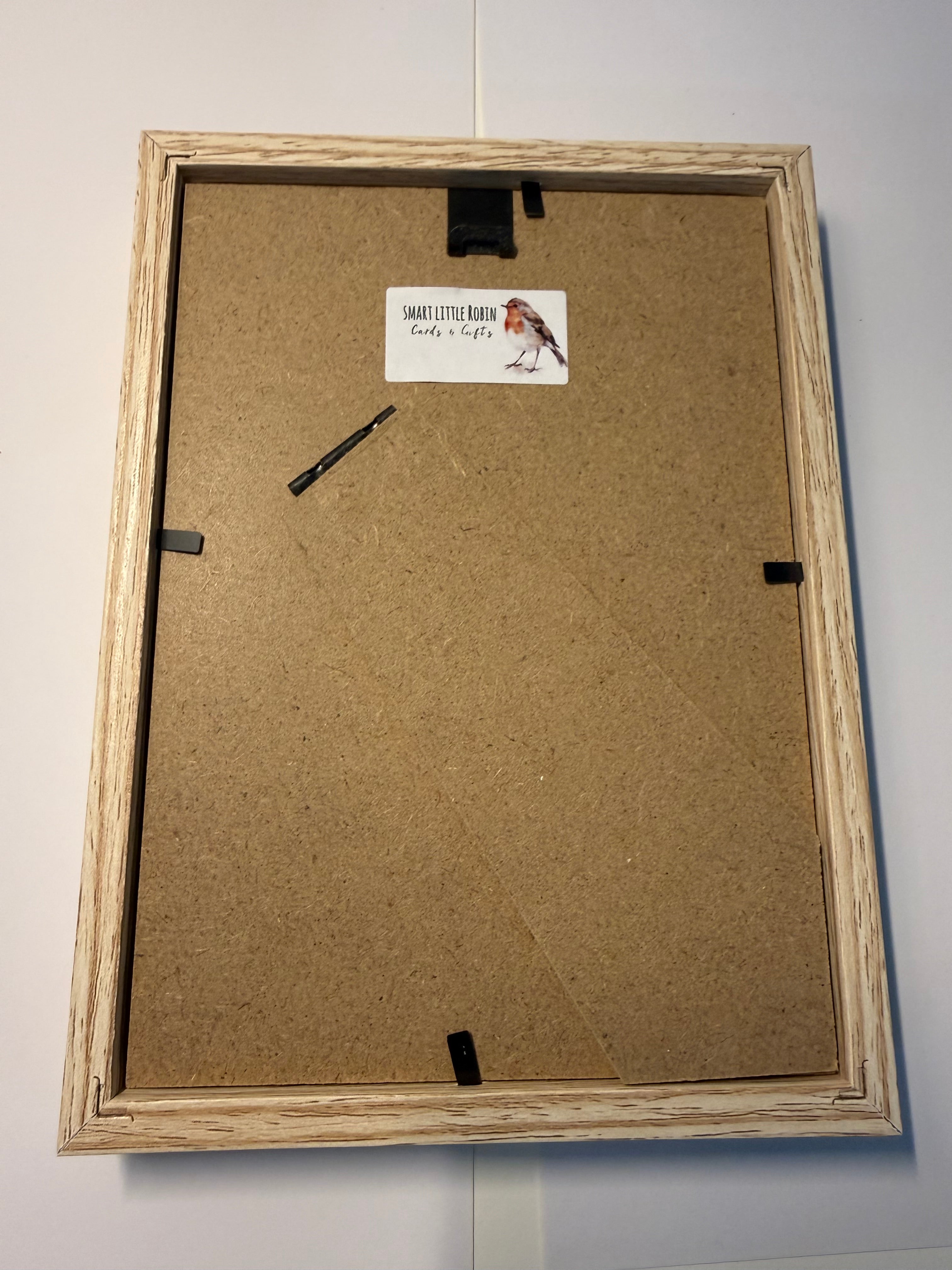 Light Oak Framed Robin Picture