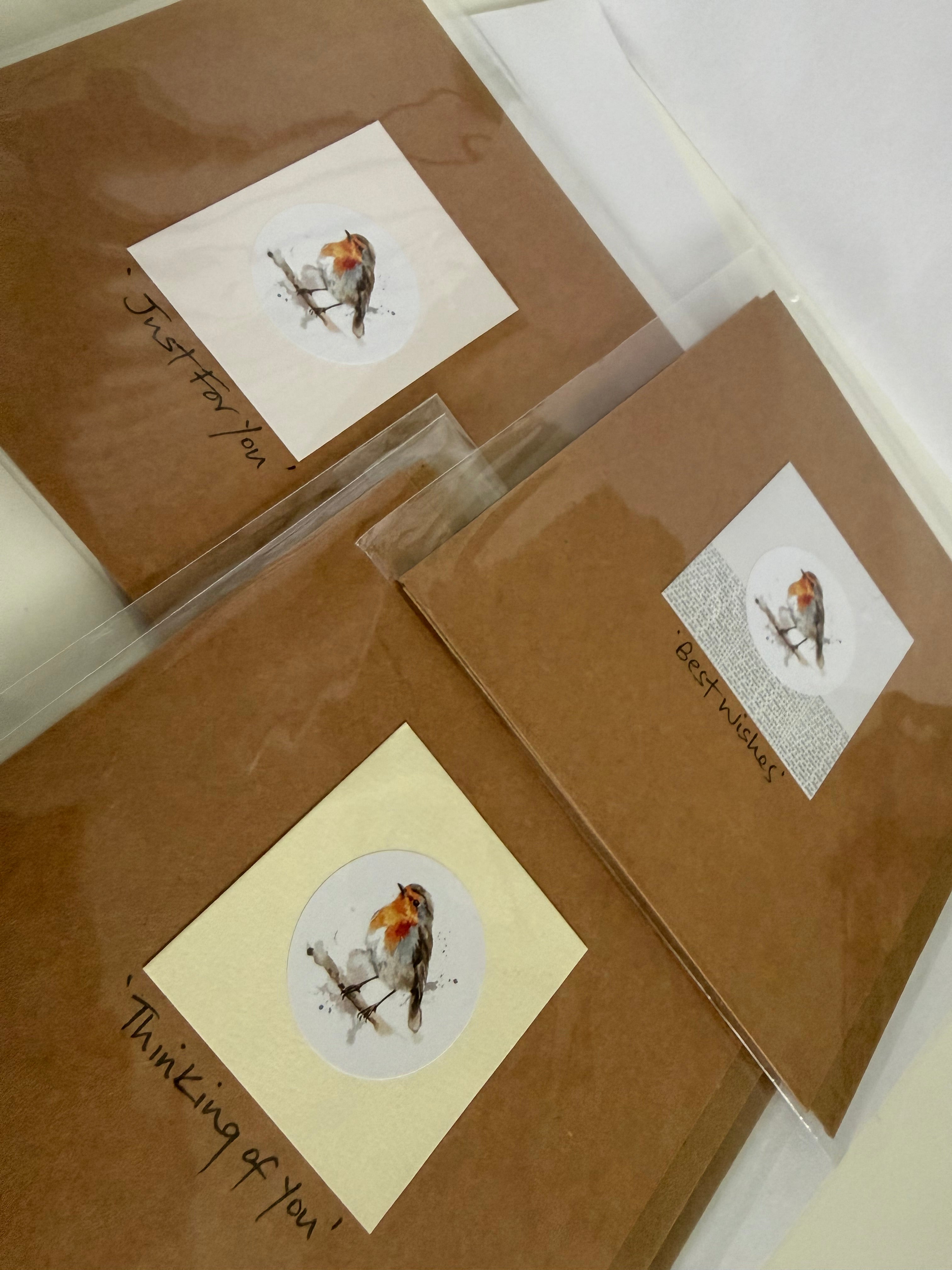 Brown Robin Greetings Cards