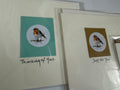 White Robin Greetings Cards