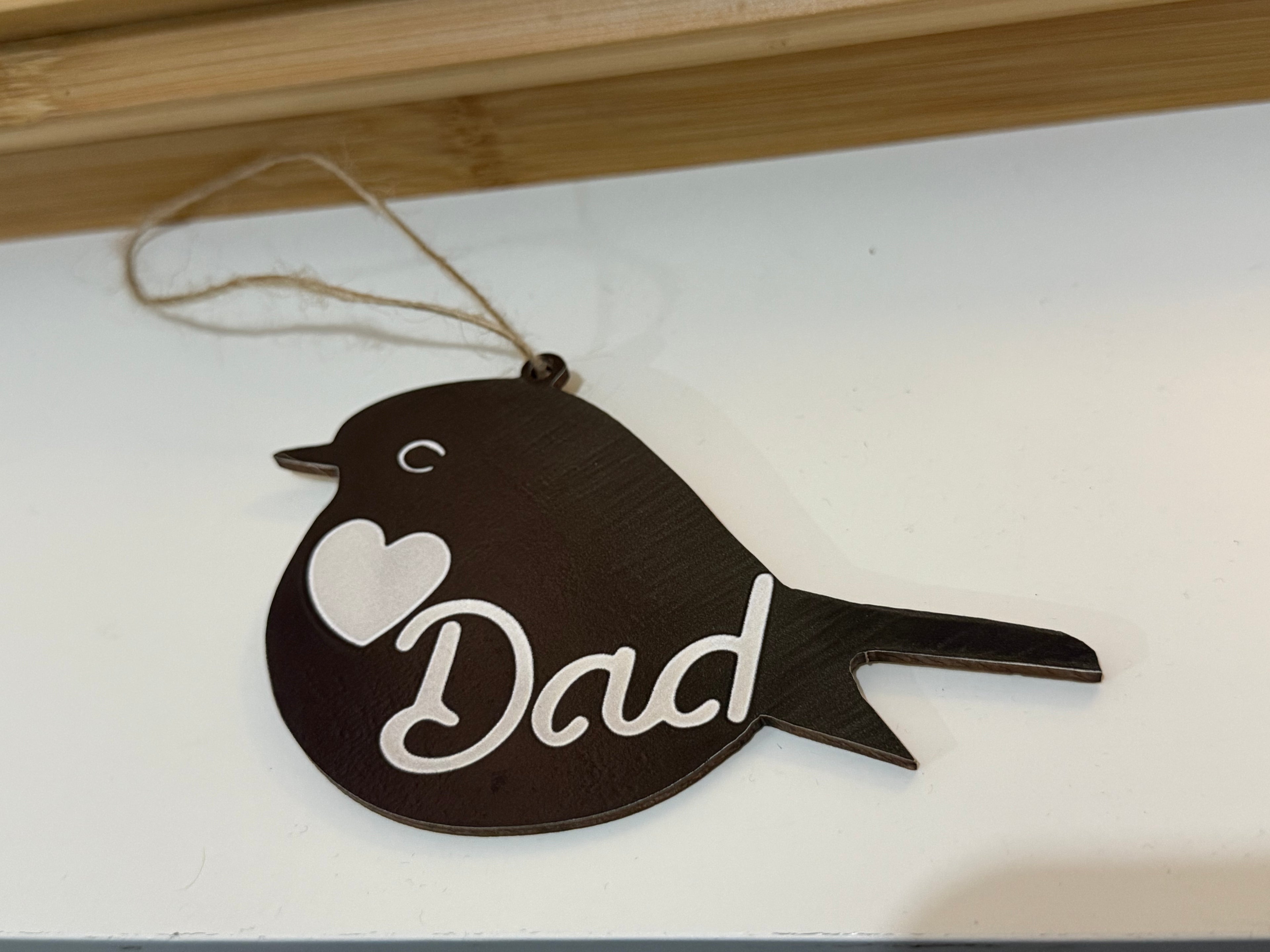 ‘Dad’ Wooden Robin