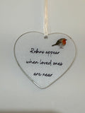 Acrylic Robin Heart