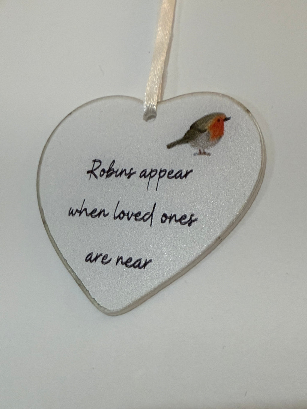 Acrylic Robin Heart