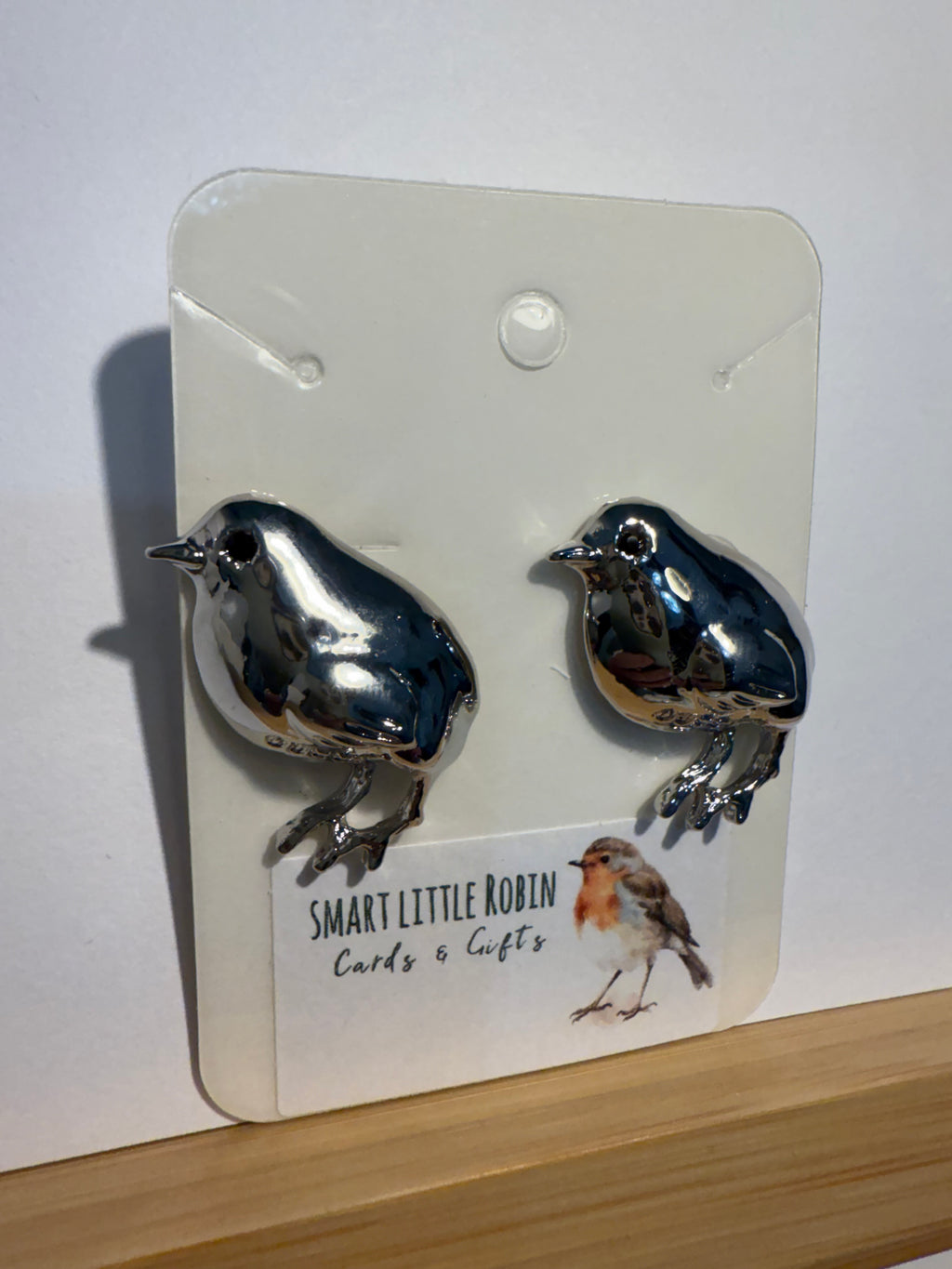 Silver Robin Earrings