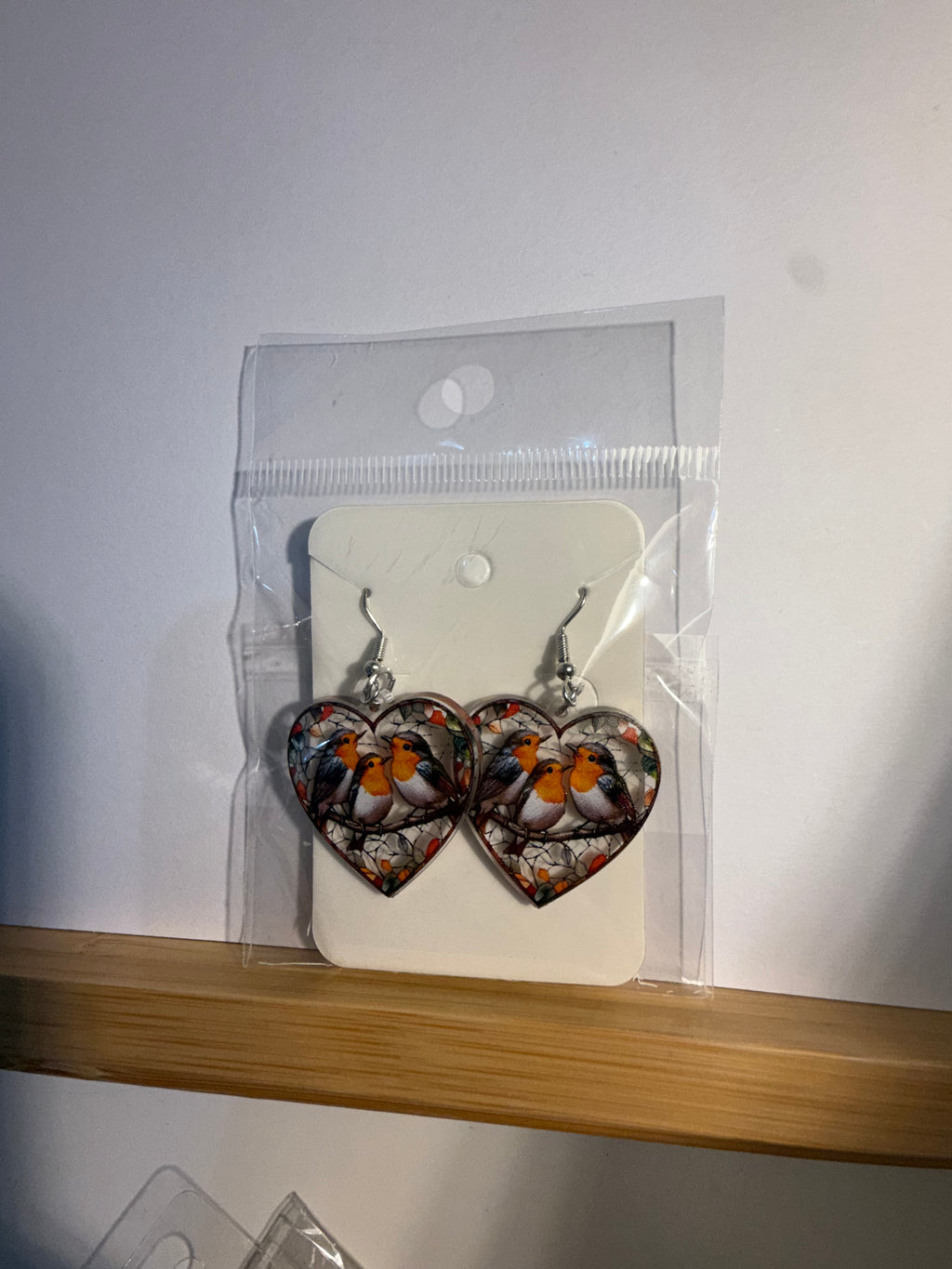 Robin Heart Earrings