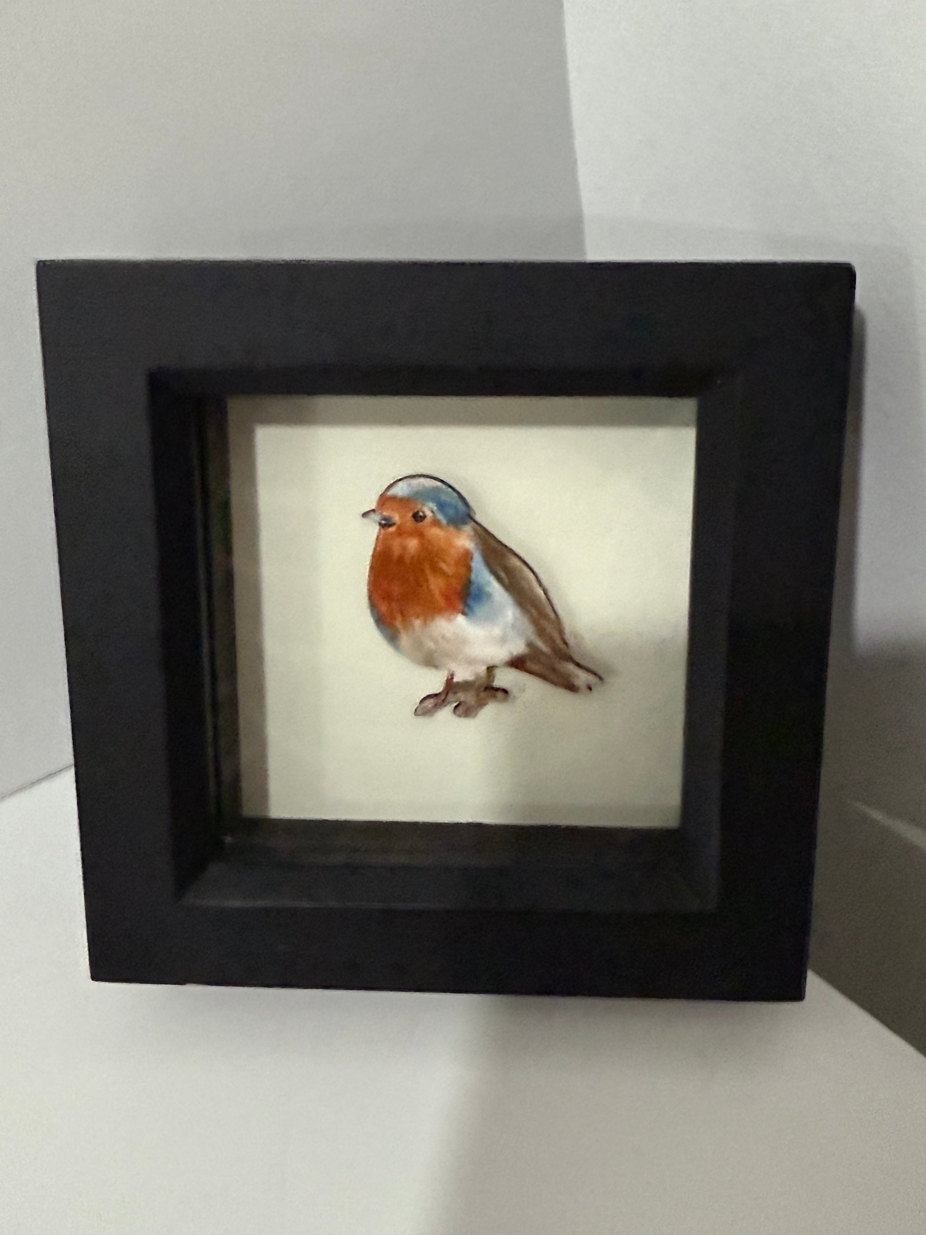Box Framed Robin Picture