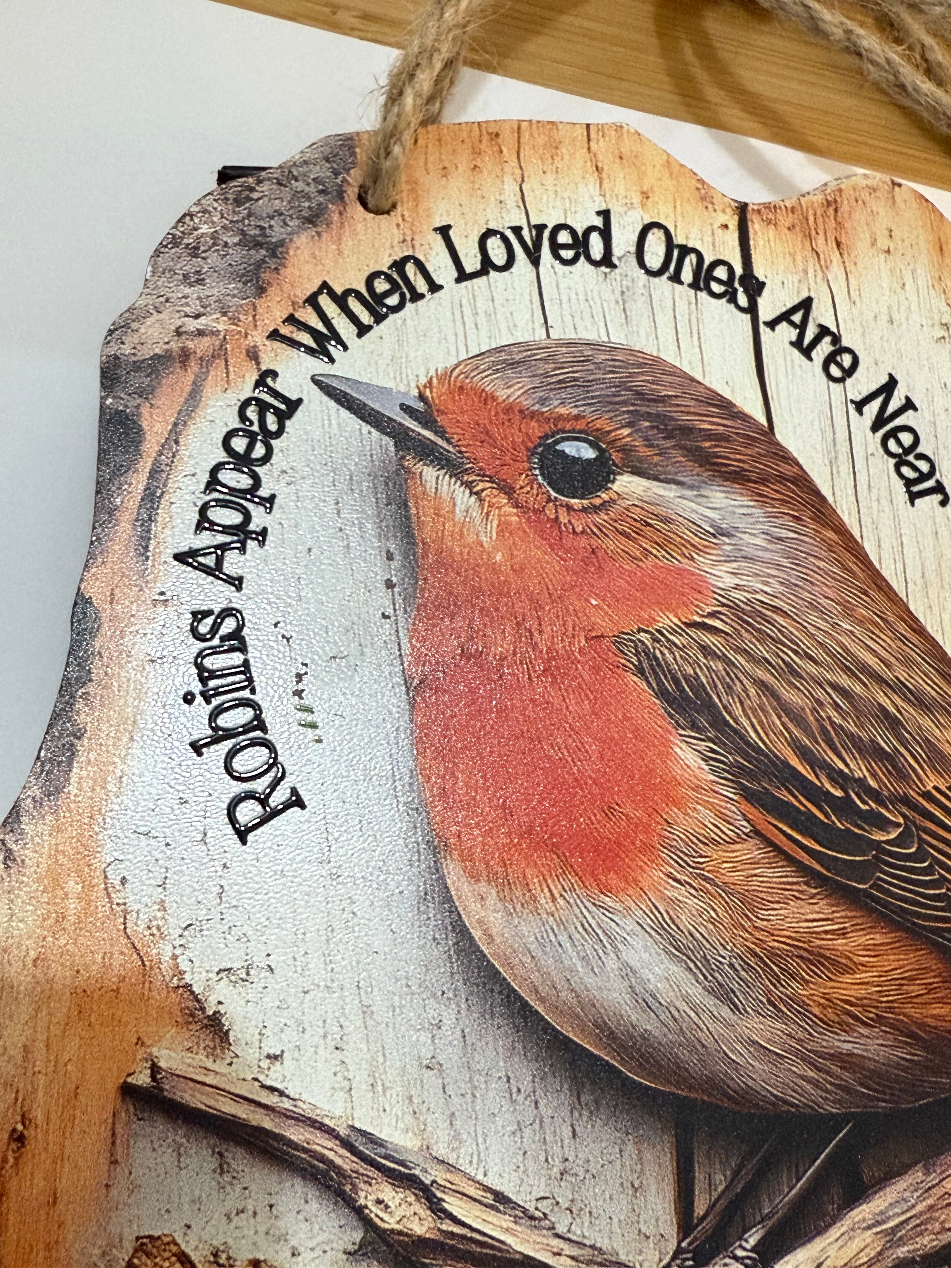 Rustic Robin Sign