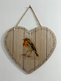 Large Robin Hanging Heart