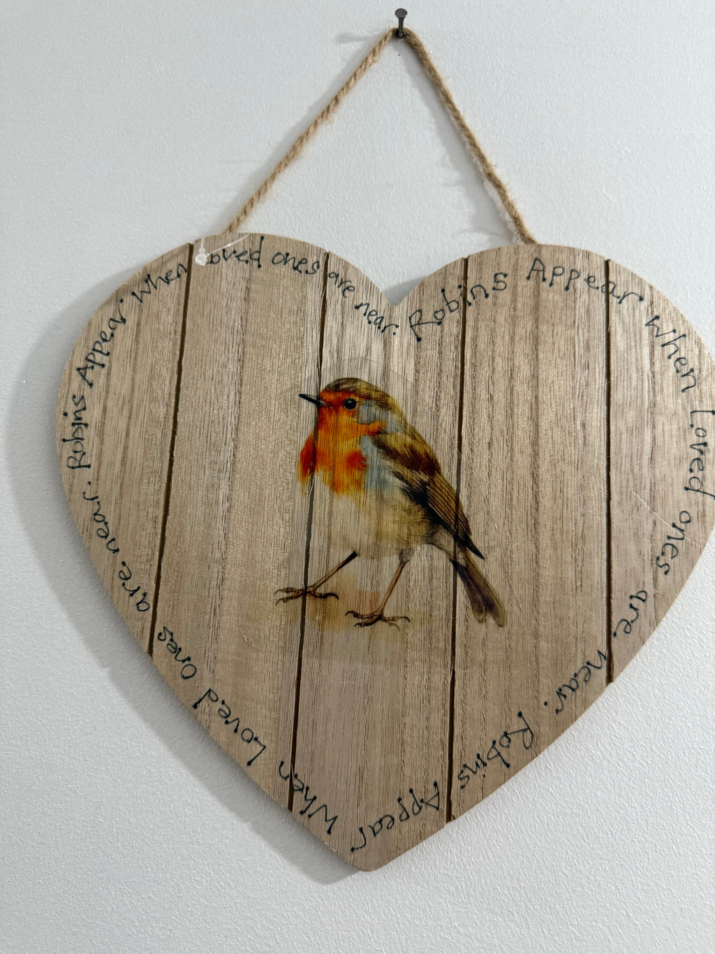 Large Robin Hanging Heart