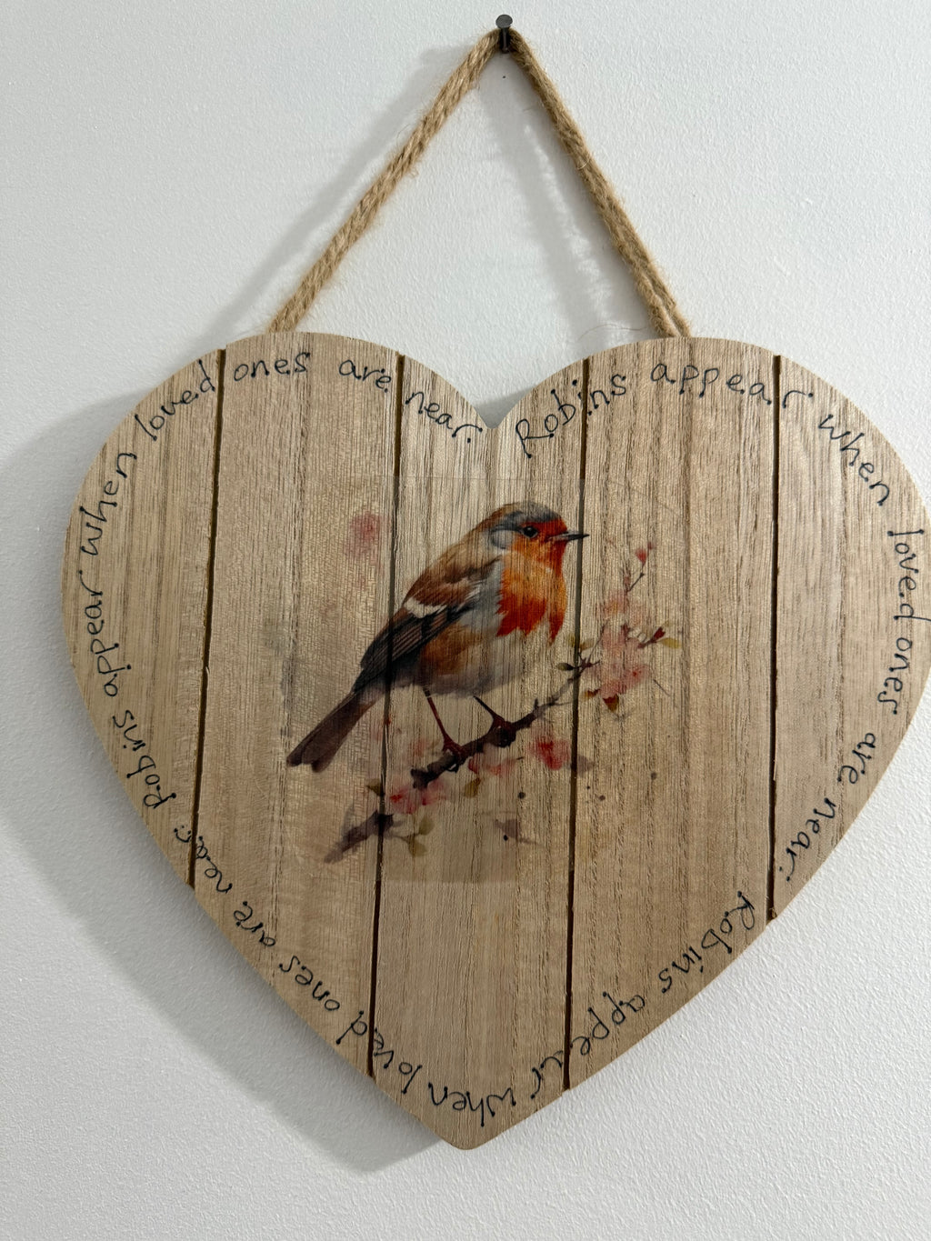 Large Robin Hanging Heart