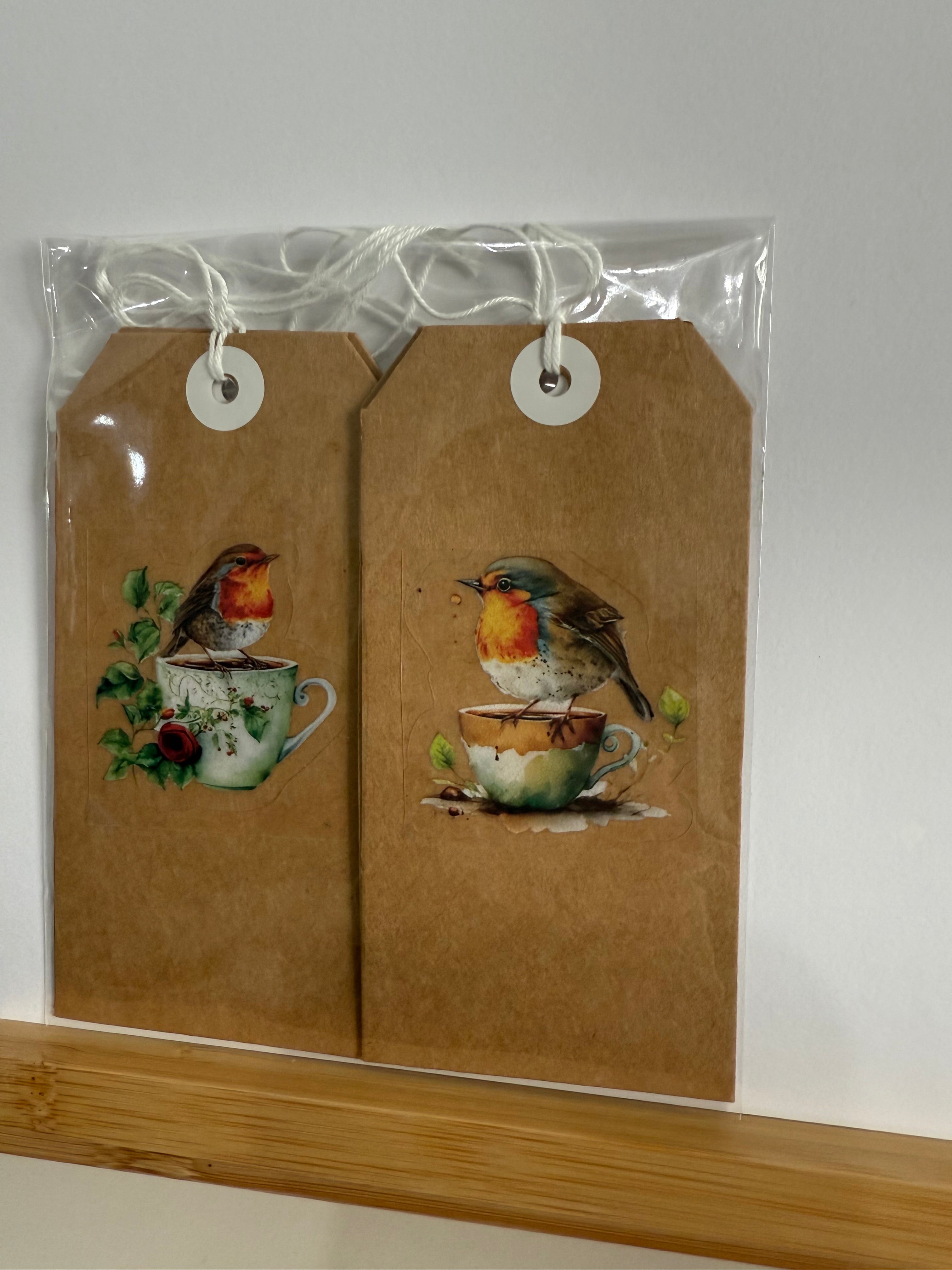 Brown Robin Gift Tags