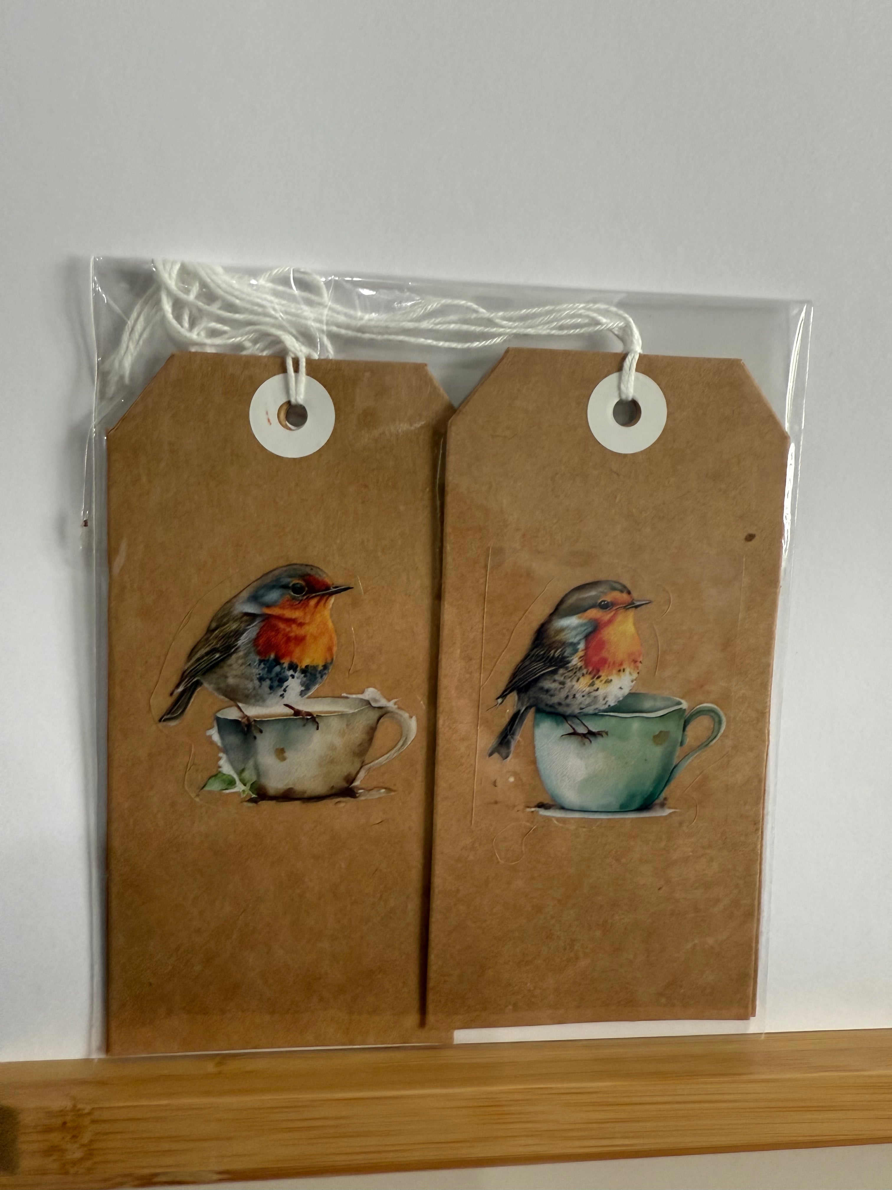 Brown Robin Gift Tags