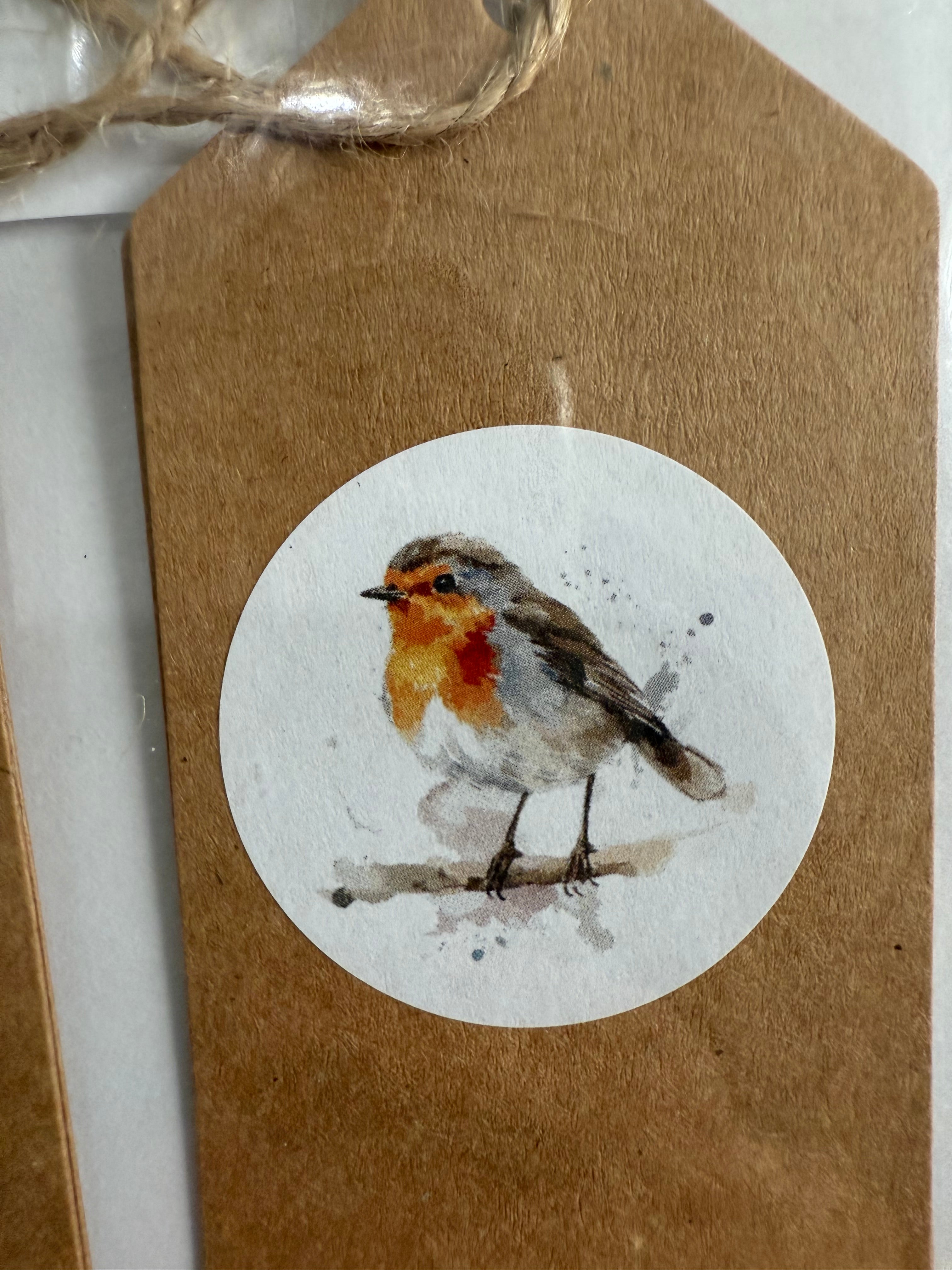 Brown Robin Gift Tags
