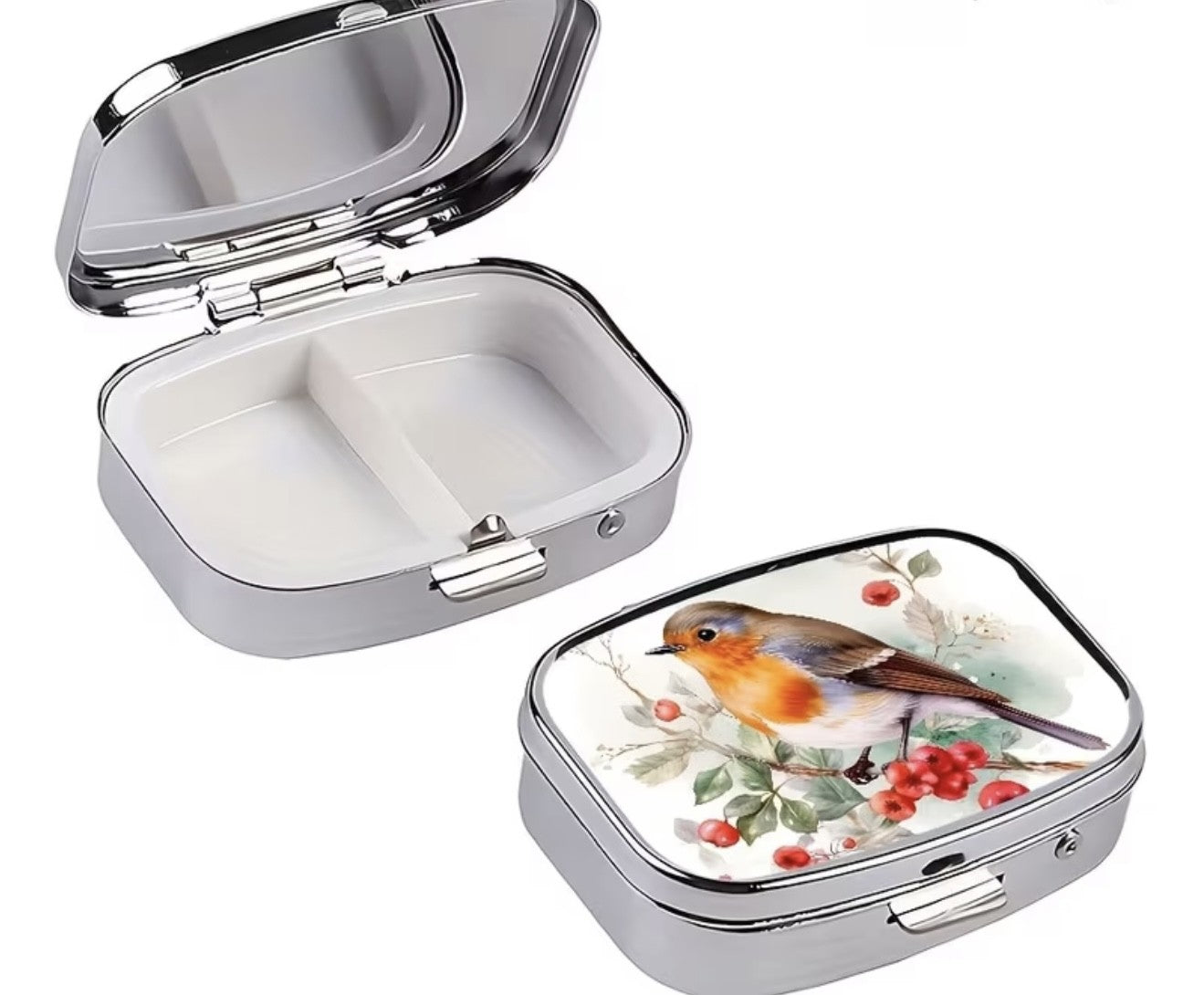 Rectangular Robin Pill Box